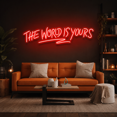 The World Is Yours Led Neon Sign Light - Upbeat Your Life