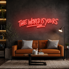 The World Is Yours Led Neon Sign Light - Upbeat Your Life