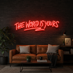 The World Is Yours Led Neon Sign Light - Upbeat Your Life