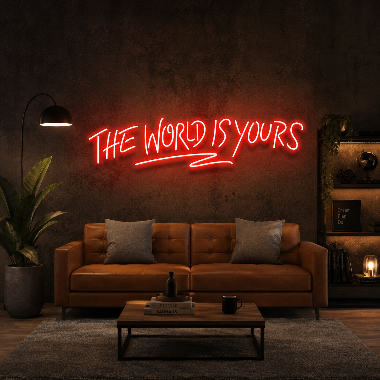 The World Is Yours Led Neon Sign Light - Upbeat Your Life