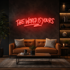 The World Is Yours Led Neon Sign Light - Upbeat Your Life