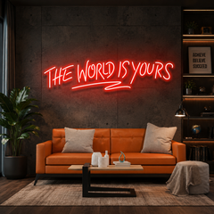 The World Is Yours Led Neon Sign Light - Upbeat Your Life