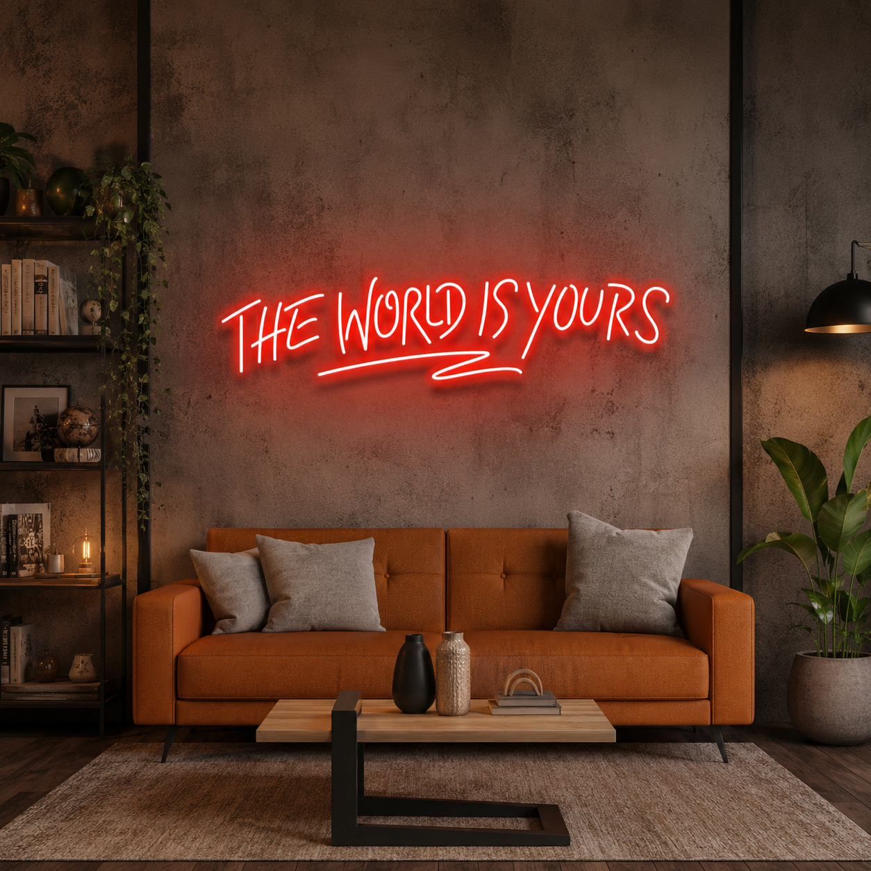 The World Is Yours Led Neon Sign Light - Upbeat Your Life