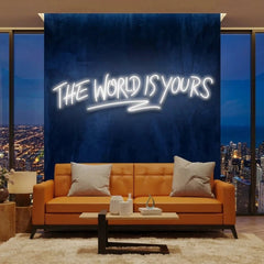 The World Is Yours Led Neon Sign Light - Upbeat Your Life