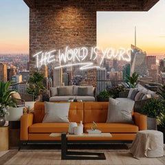 The World Is Yours Led Neon Sign Light - Upbeat Your Life