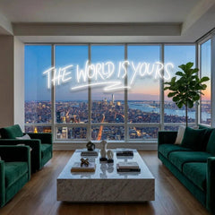 The World Is Yours Led Neon Sign Light - Upbeat Your Life