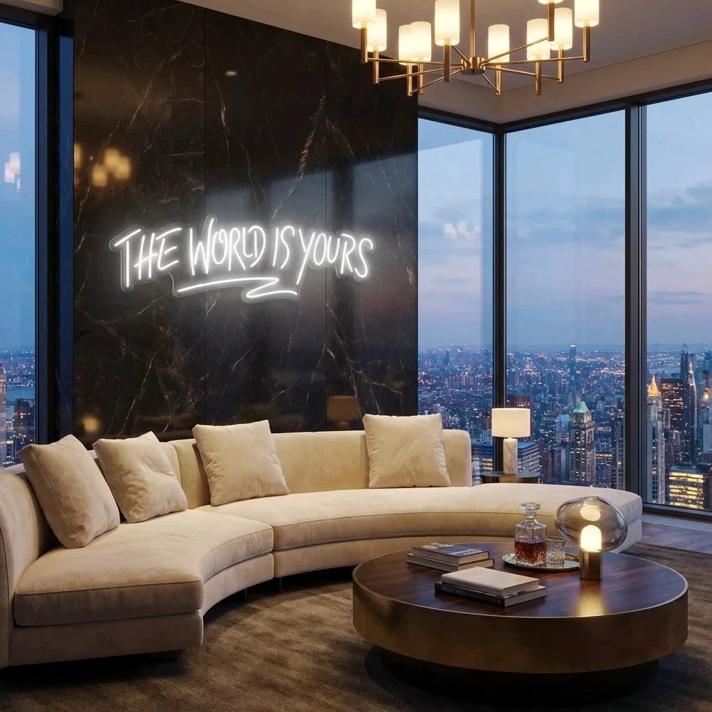 The World Is Yours Led Neon Sign Light - Upbeat Your Life