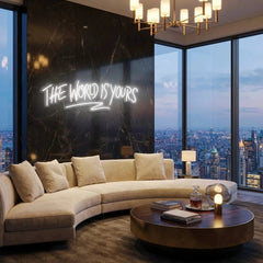 The World Is Yours Led Neon Sign Light - Upbeat Your Life