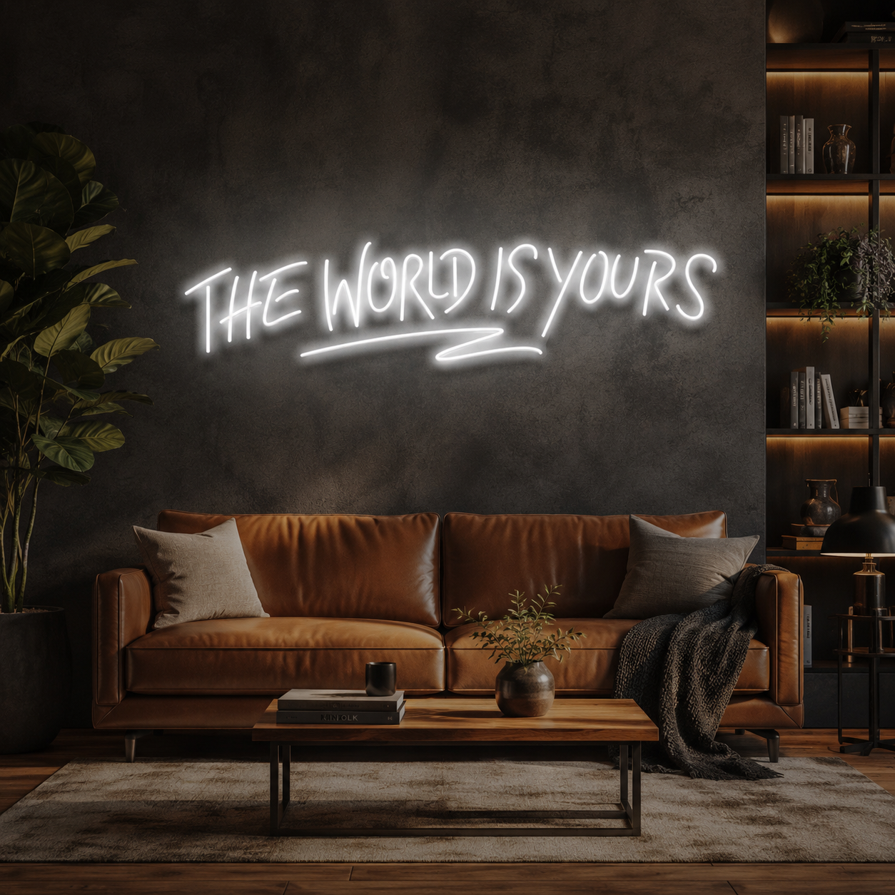 The World Is Yours Led Neon Sign Light - Upbeat Your Life