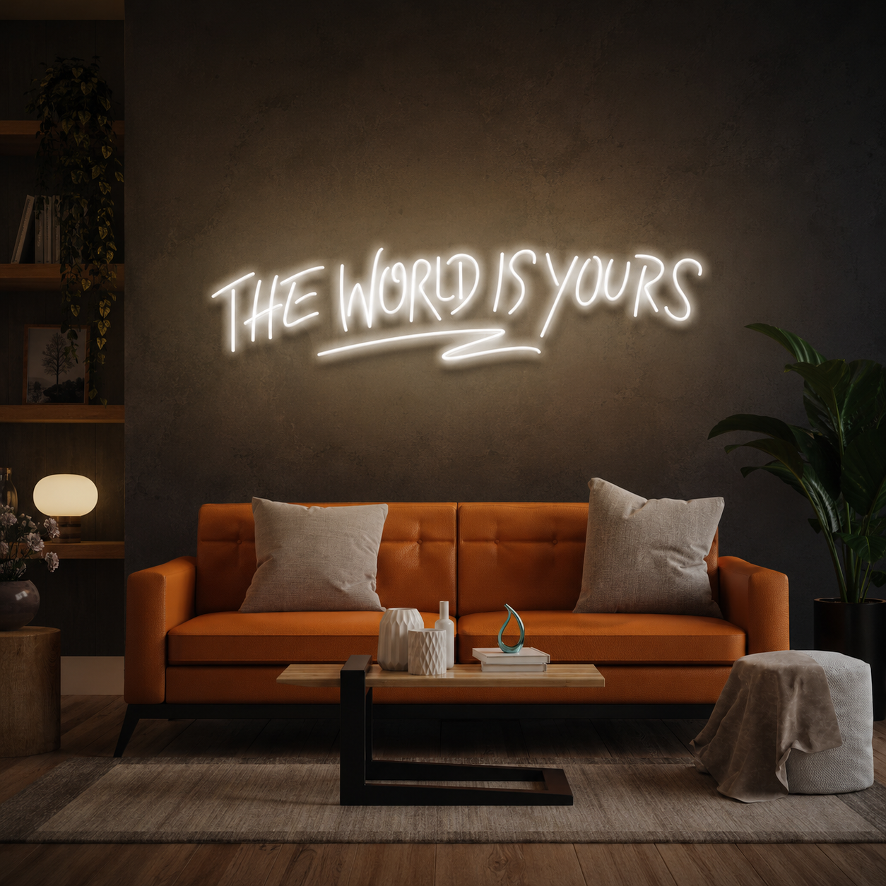 The World Is Yours Led Neon Sign Light - Upbeat Your Life