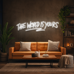 The World Is Yours Led Neon Sign Light - Upbeat Your Life