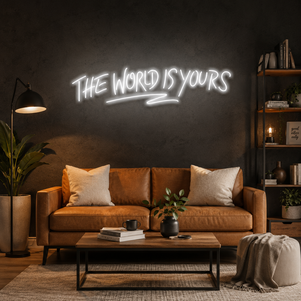 The World Is Yours Led Neon Sign Light - Upbeat Your Life