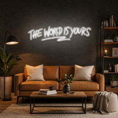 The World Is Yours Led Neon Sign Light - Upbeat Your Life