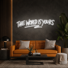 The World Is Yours Led Neon Sign Light - Upbeat Your Life