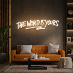 The World Is Yours Led Neon Sign Light - Upbeat Your Life