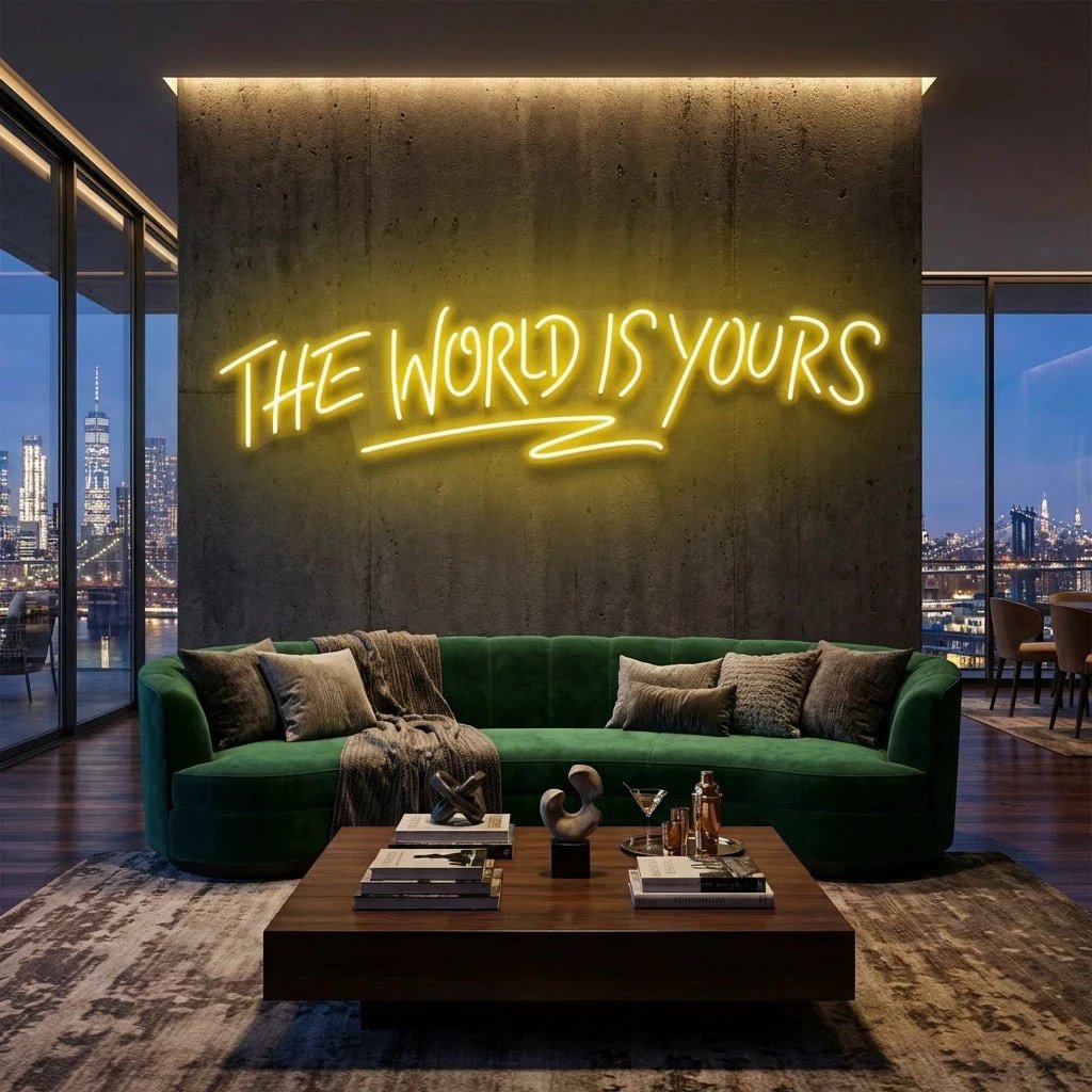 The World Is Yours Led Neon Sign Light - Upbeat Your Life