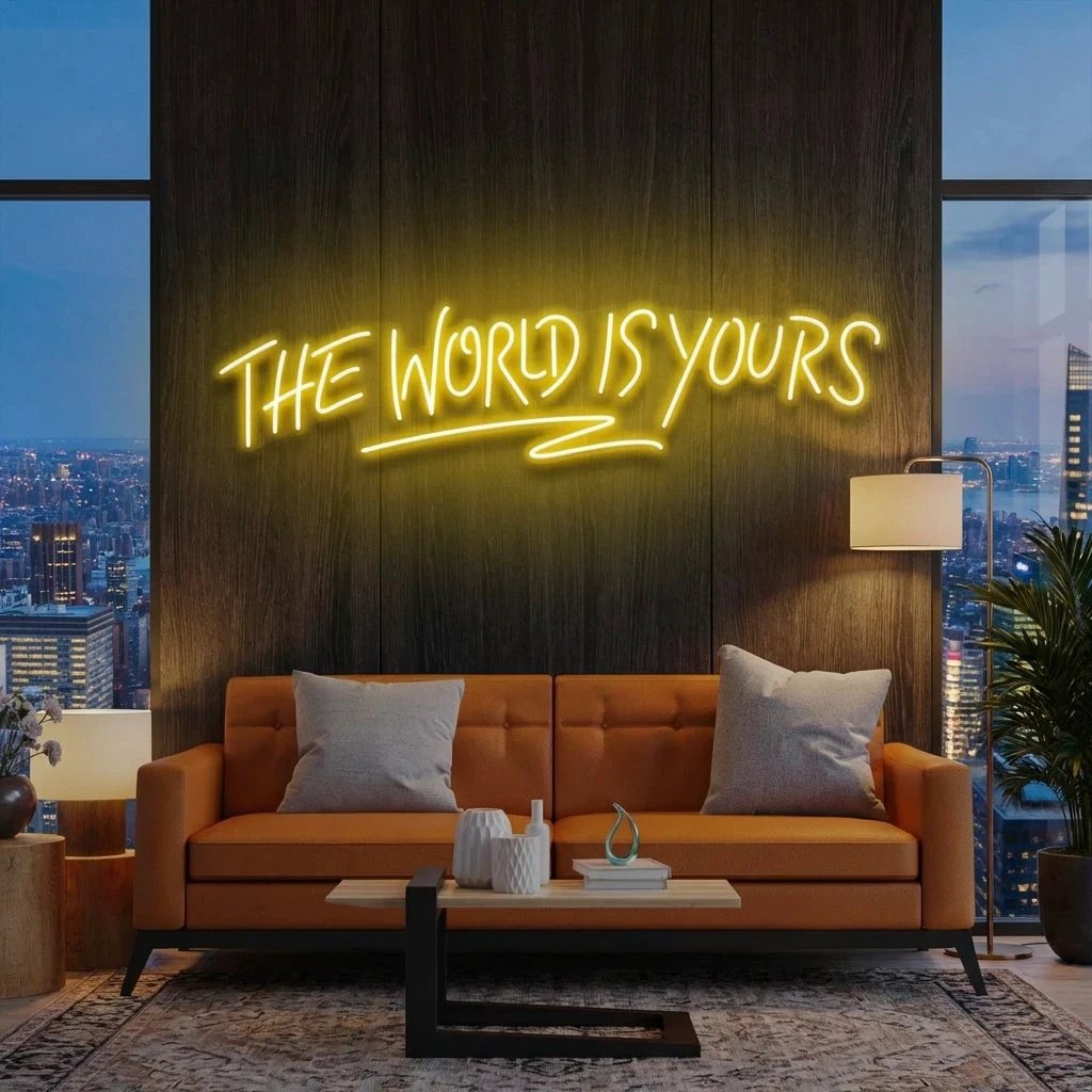 The World Is Yours Led Neon Sign Light - Upbeat Your Life