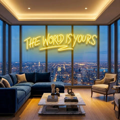 The World Is Yours Led Neon Sign Light - Upbeat Your Life