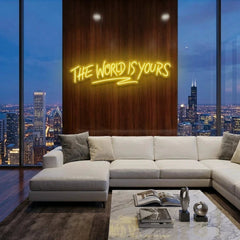 The World Is Yours Led Neon Sign Light - Upbeat Your Life