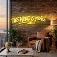 The World Is Yours Led Neon Sign Light - Upbeat Your Life
