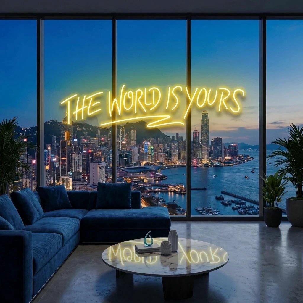 The World Is Yours Led Neon Sign Light - Upbeat Your Life