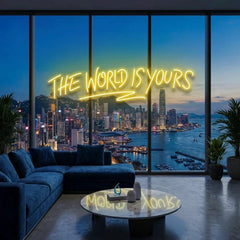 The World Is Yours Led Neon Sign Light - Upbeat Your Life