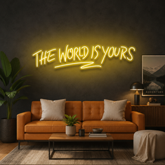 The World Is Yours Led Neon Sign Light - Upbeat Your Life