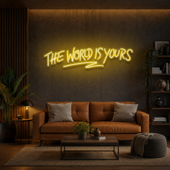 The World Is Yours Led Neon Sign Light - Upbeat Your Life