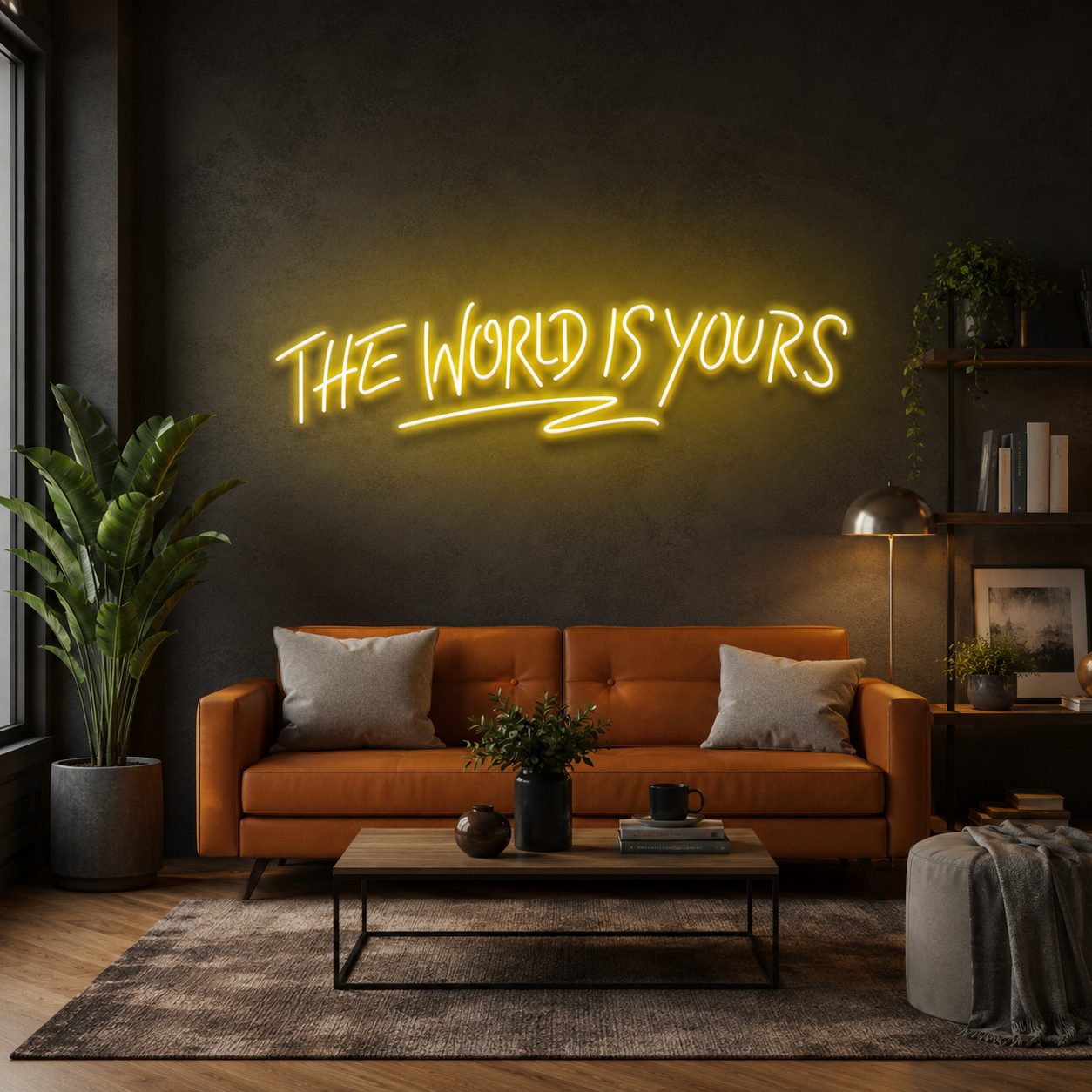 The World Is Yours Led Neon Sign Light - Upbeat Your Life