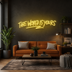 The World Is Yours Led Neon Sign Light - Upbeat Your Life