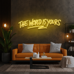 The World Is Yours Led Neon Sign Light - Upbeat Your Life