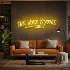 The World Is Yours Led Neon Sign Light - Upbeat Your Life