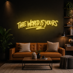 The World Is Yours Led Neon Sign Light - Upbeat Your Life