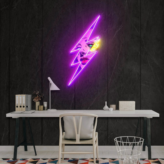 Thunder Girl Artwork Led Neon Sign Light