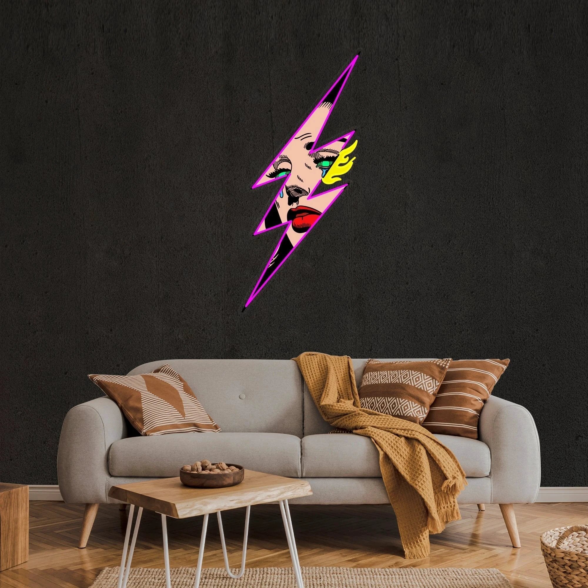 Thunder Girl Artwork Led Neon Sign Light