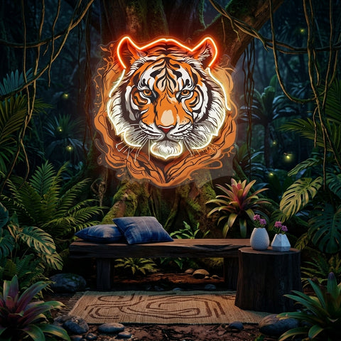 Tiger Headshot LED Neon Sign Light Pop Art