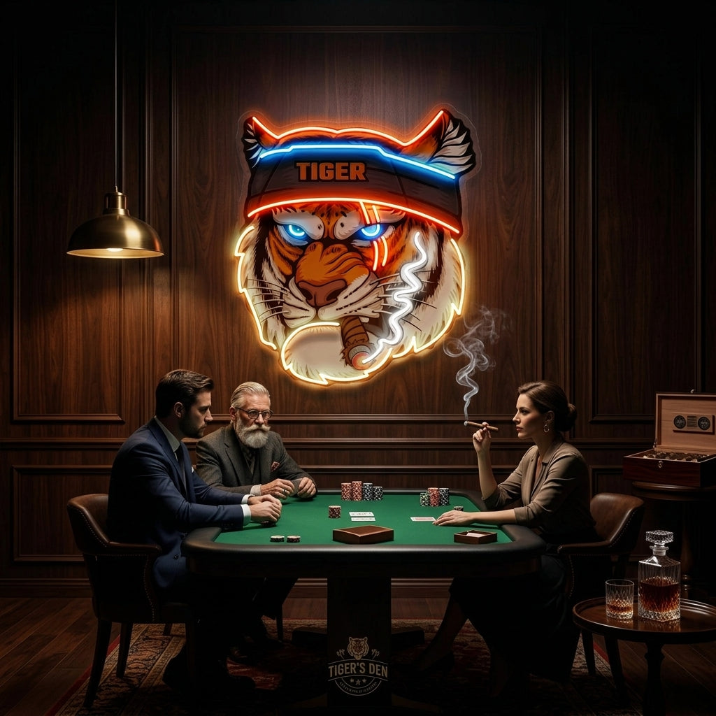 Tiger Smoking LED Neon Sign Light Pop Art
