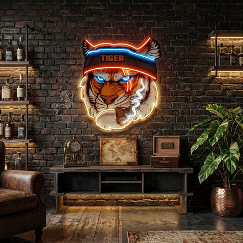 Tiger Smoking LED Neon Sign Light Pop Art