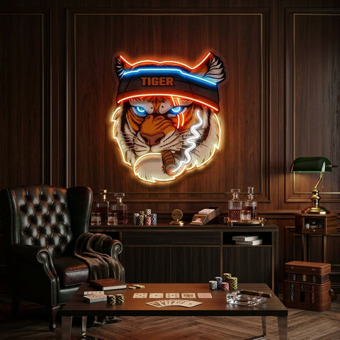 Tiger Smoking LED Neon Sign Light Pop Art