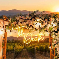 Custom Neon Name Sign Wedding, Til Death Wedding Neon Sign Light, Wedding Neon Sign Ideas