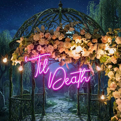 Custom Neon Name Sign Wedding, Til Death Wedding Neon Sign Light, Wedding Neon Sign Ideas