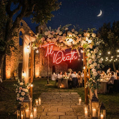 Custom Neon Name Sign Wedding, Til Death Wedding Neon Sign Light, Wedding Neon Sign Ideas