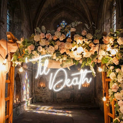 Custom Neon Name Sign Wedding, Til Death Wedding Neon Sign Light, Wedding Neon Sign Ideas
