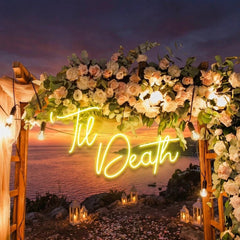Custom Neon Name Sign Wedding, Til Death Wedding Neon Sign Light, Wedding Neon Sign Ideas
