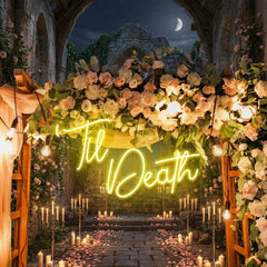 Custom Neon Name Sign Wedding, Til Death Wedding Neon Sign Light, Wedding Neon Sign Ideas