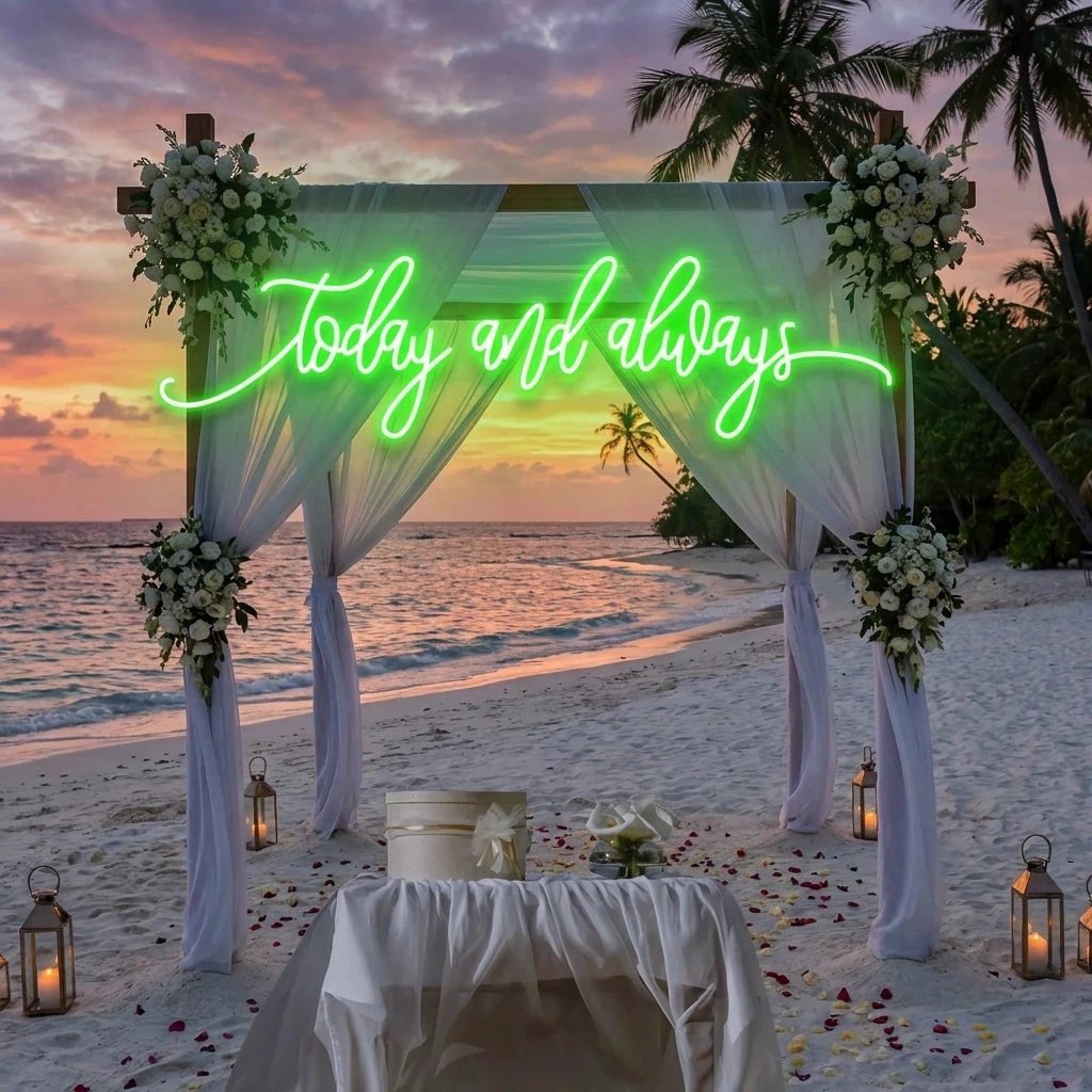 Today And Always Led Neon Sign Light