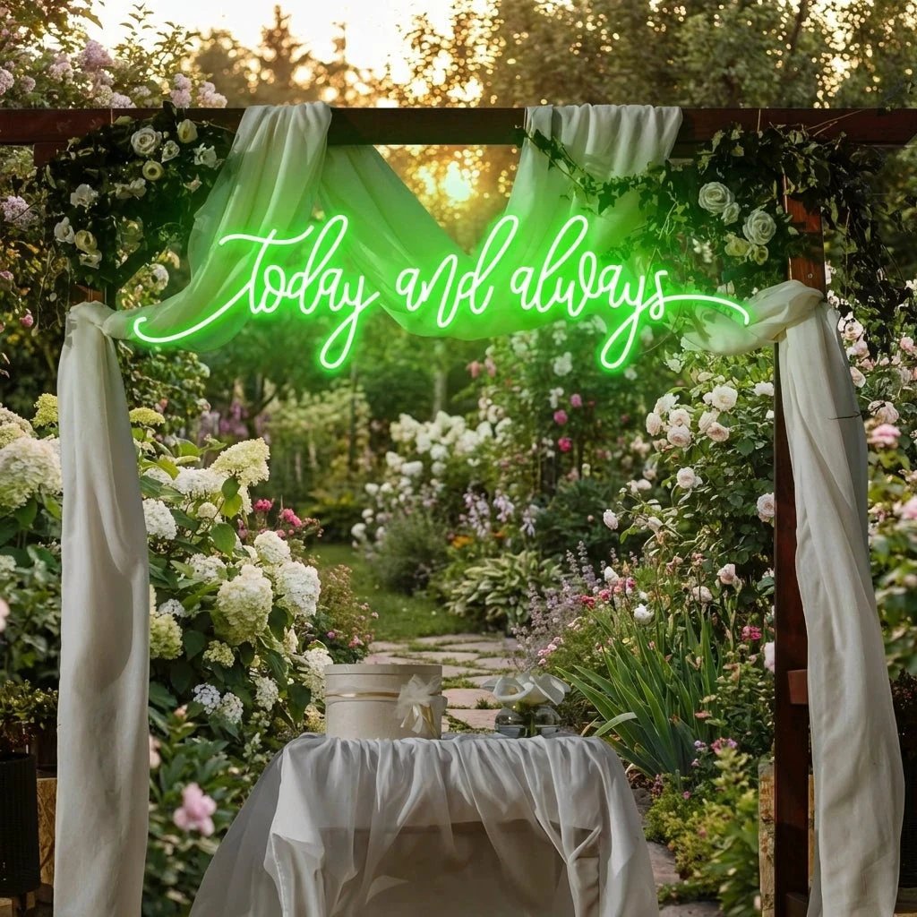 Today And Always Led Neon Sign Light