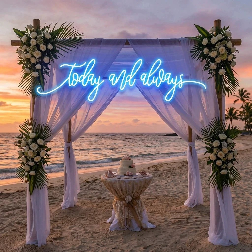 Today And Always Led Neon Sign Light
