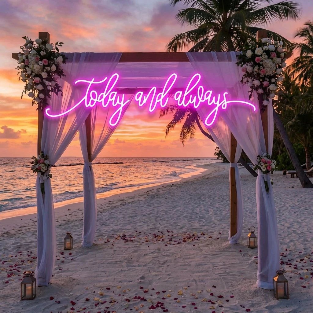 Today And Always Led Neon Sign Light