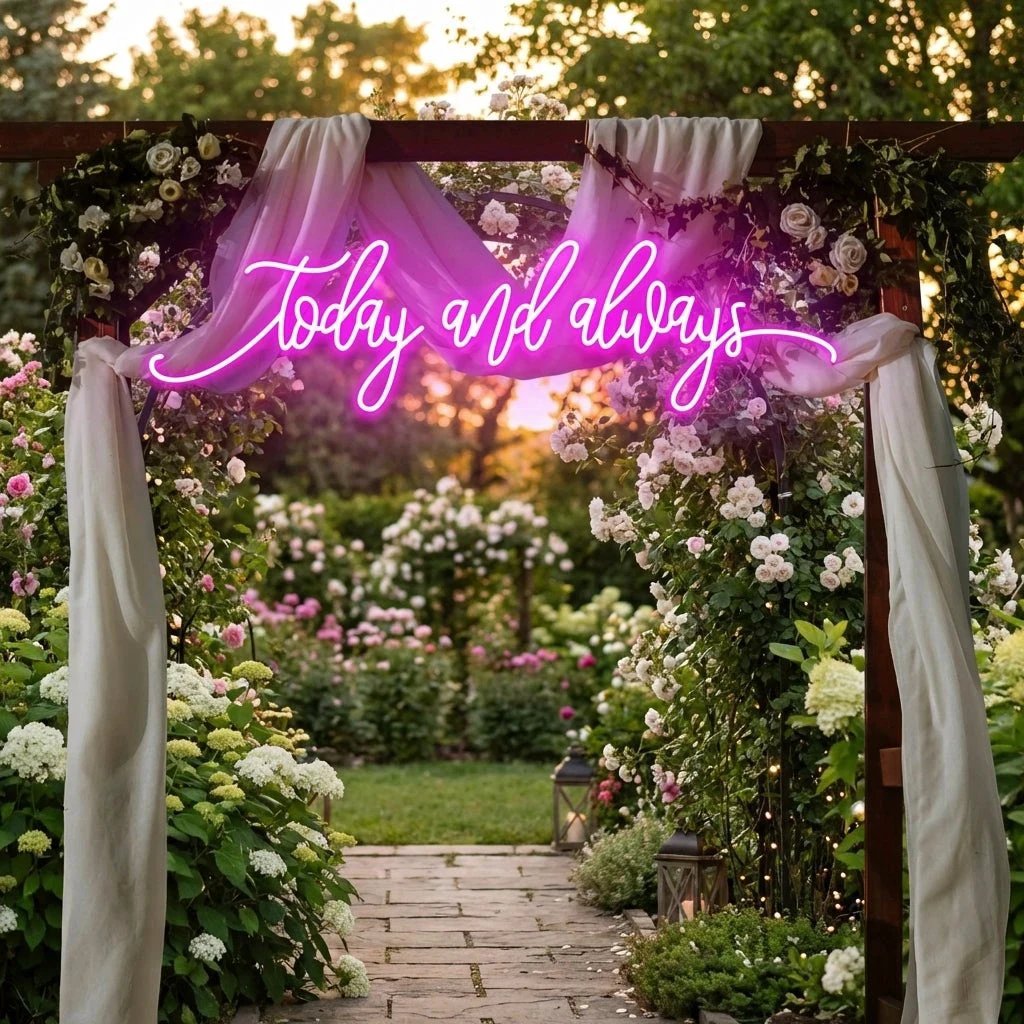Today And Always Led Neon Sign Light